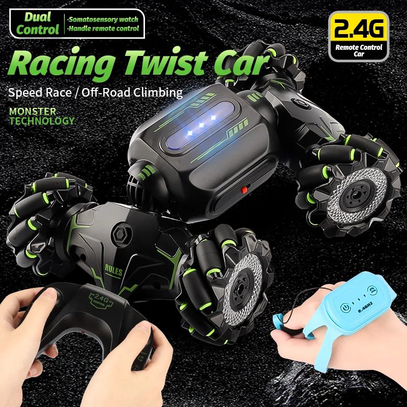 2.4G RC Car Toy Gesture Sensing Twisting Stunt Drift Climbing Car Radio Remote Controlled Cars RC Toys for Children Boys Adults 1