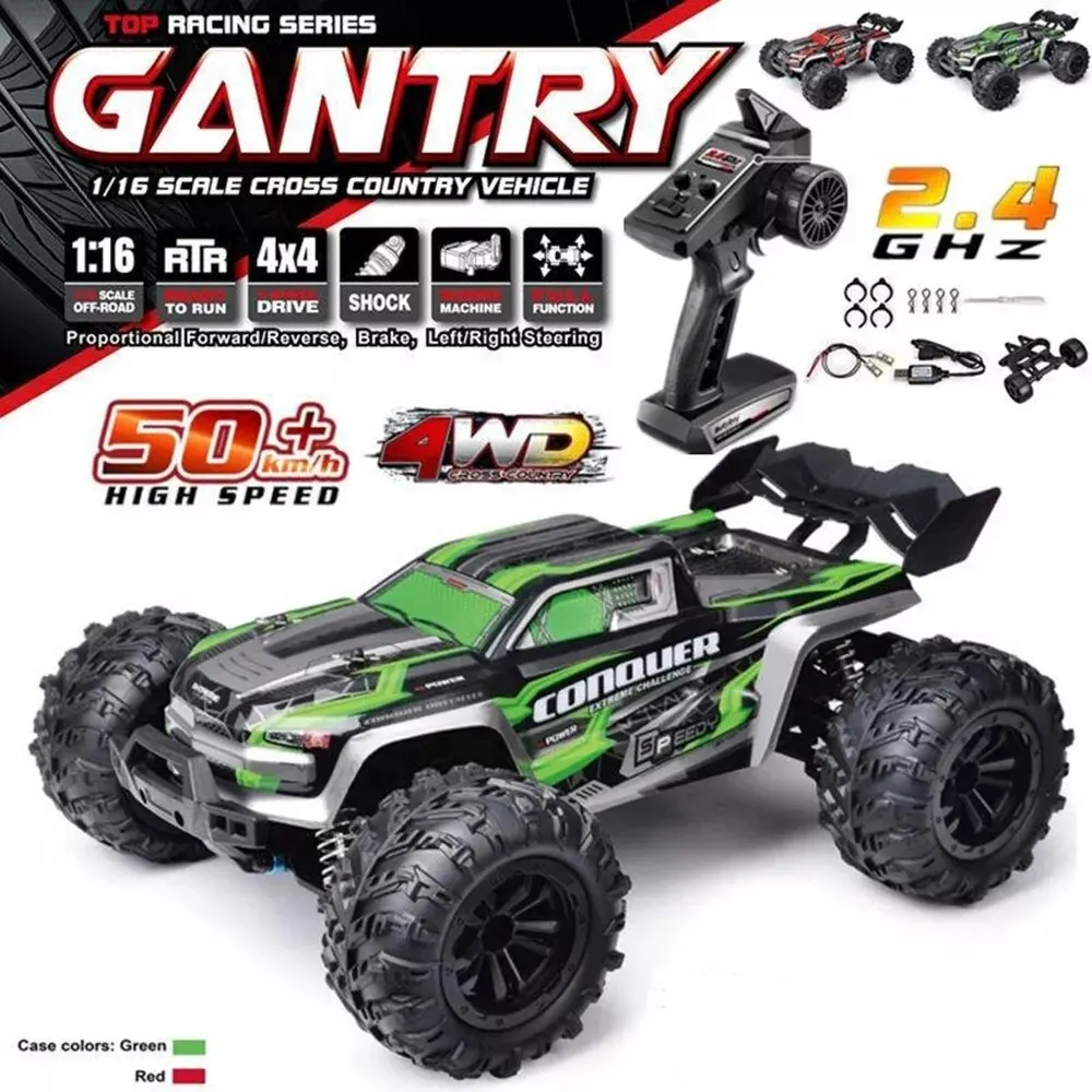 1:16 Scale Large RC Cars 50km/h High Speed RC Cars Toys for Adults and Kids Remote Control Car 2.4G 4WD Off Road Monster Truck 1